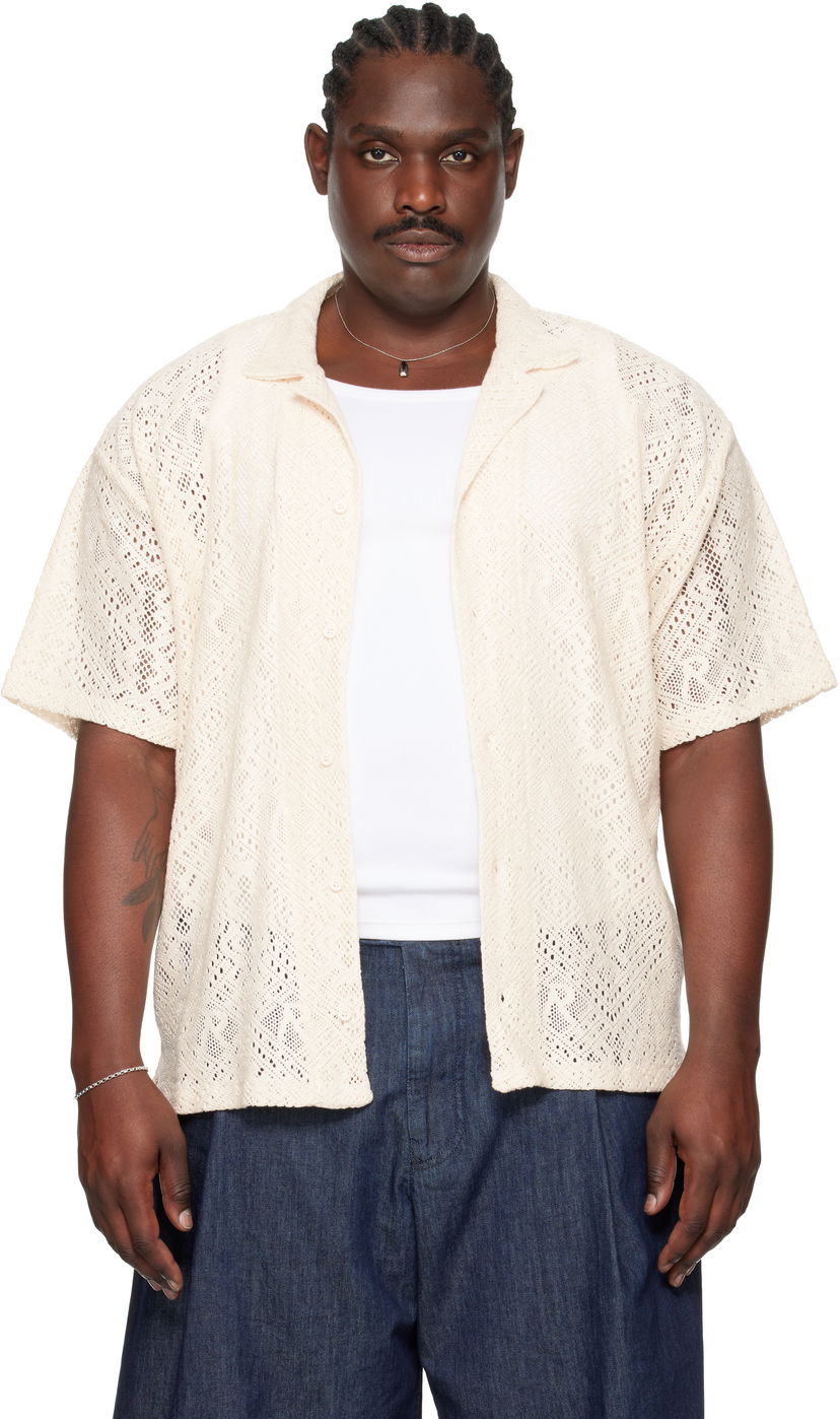 Košeľa Represent Clo All Over Crochet Shirt Béžová | MLM3837