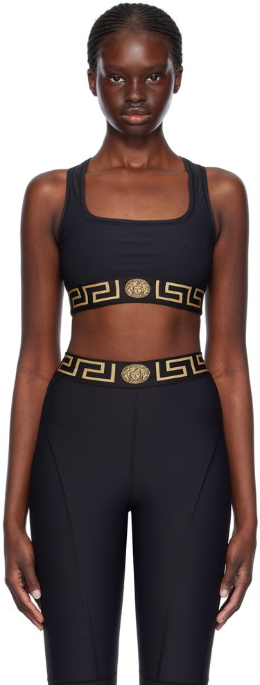 Podprsenka Versace Designer Greca Border Sports Bra Čierna | 1004104_1A06229_1B000, 0