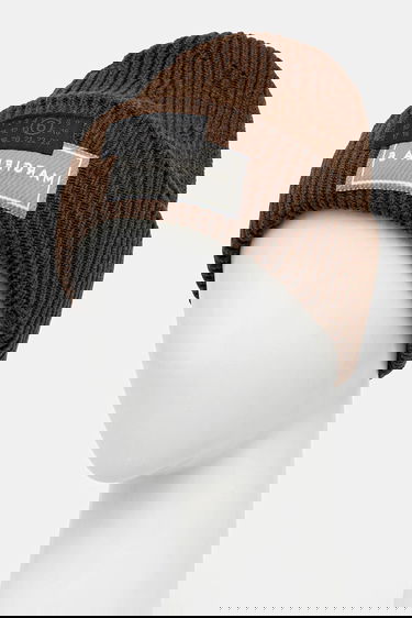 Kulicha Maison Margiela MM6 Maison Margiela Distressed Wool Ribbed Knit Beanie Hnedá | SH0TB0001.M13138.142M, 1