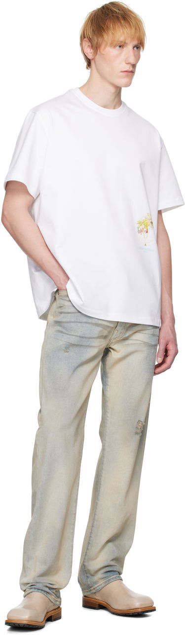 Tričko WOOYOUNGMI WOOYOUNGMI Palm Tree Graphic T-Shirt Biela | W251TS04, 3