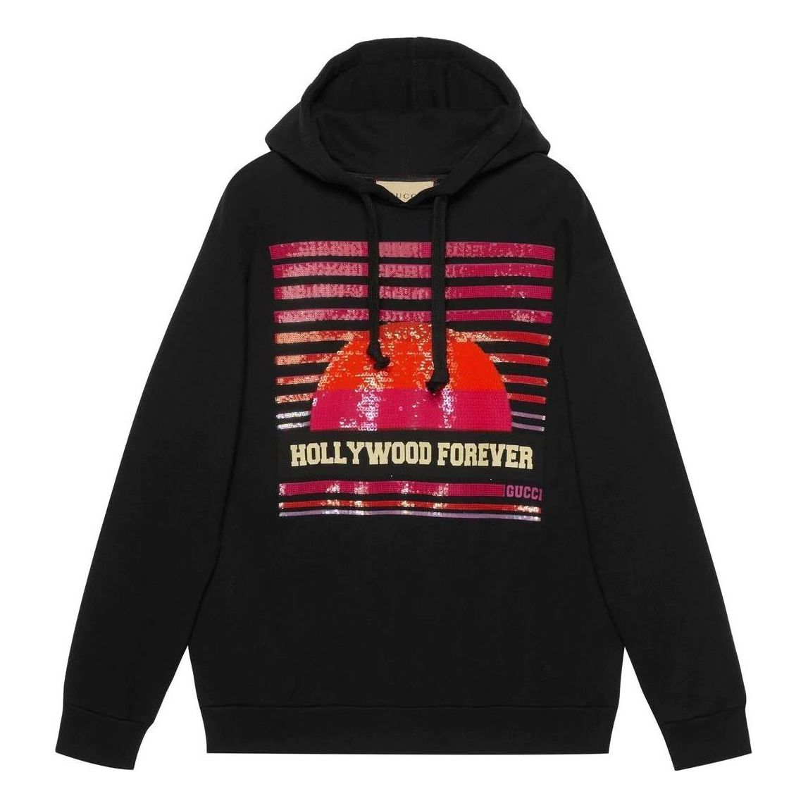Mikina Gucci Hollywood Forever Hoodie Čierna | 615061-XJEF2-1043, 0