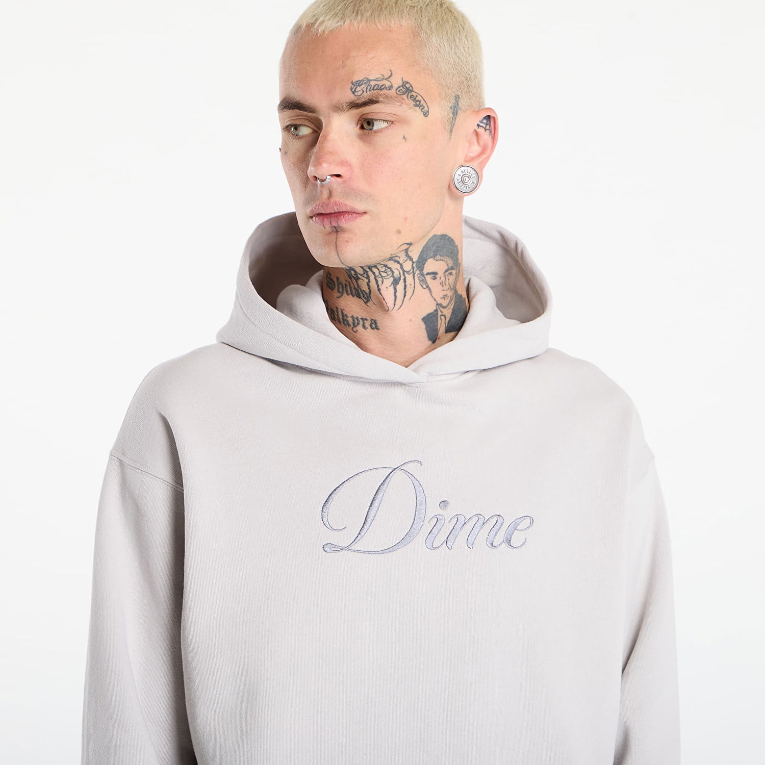 Mikina Dime Dime Cursive Hoodie Šedá | DIMEFA2556CEM, 1