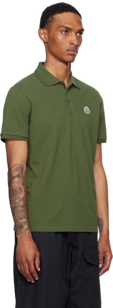 Polo tričko Moncler Moncler Logo Patch Cotton Piquet Polo Biela | K20918A0001484556, 4