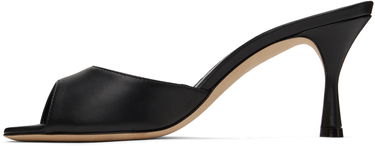 Doplnky Manolo Blahnik Manolo Blahnik Jadarona Leather Heeled Mules Čierna | 121-1461, 2