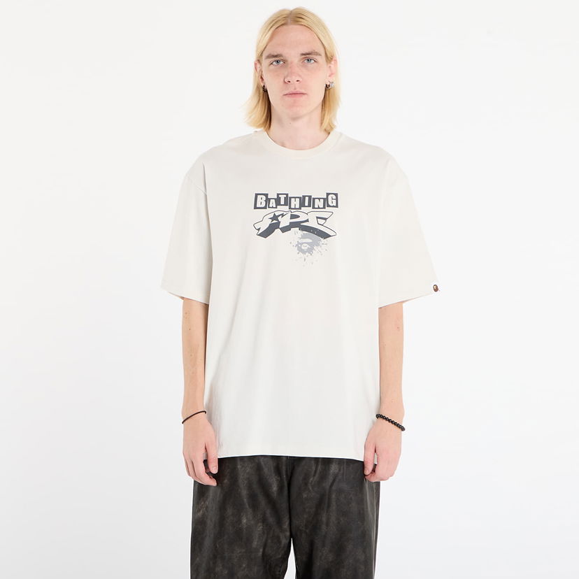 Tričko BAPE Graffiti Logo Relaxed Fit T-Shirt XXL Béžová | 001TEL801341MIVY