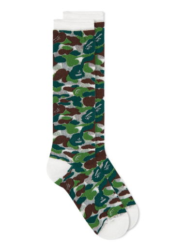 Ponožky BAPE ABC Camo Clear Socks Green Zelené | 001SOJ302002L-GRN