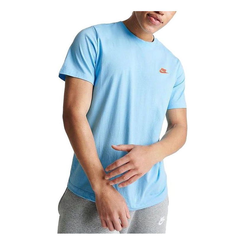 Tričko Nike Club Sportswear T-Shirt Modrá | AR4997-499