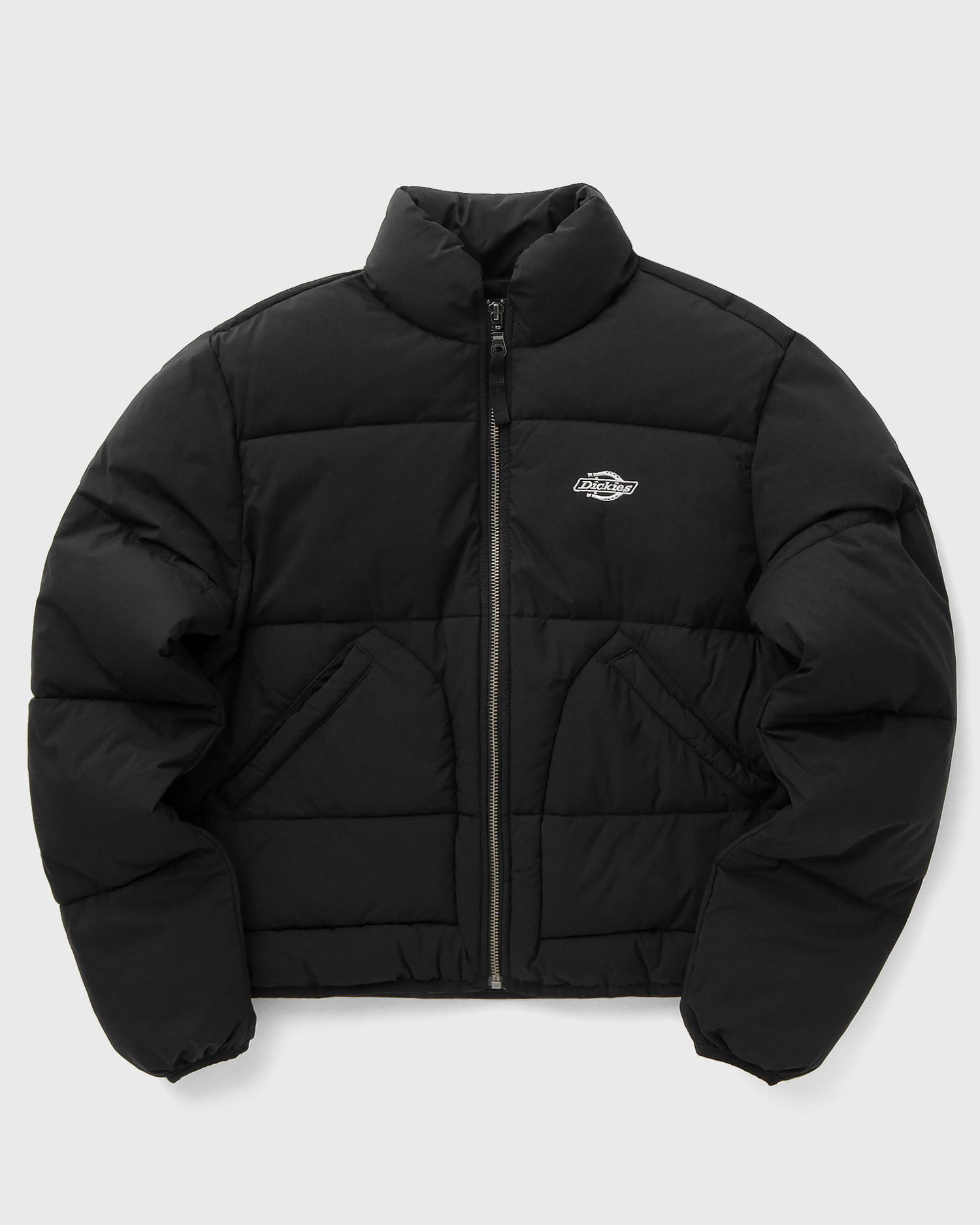 Prešívaná bunda Dickies Cropped Quilted Puffer Jacket with Stand Collar Modrá | DK0A87OJBLK1, 1
