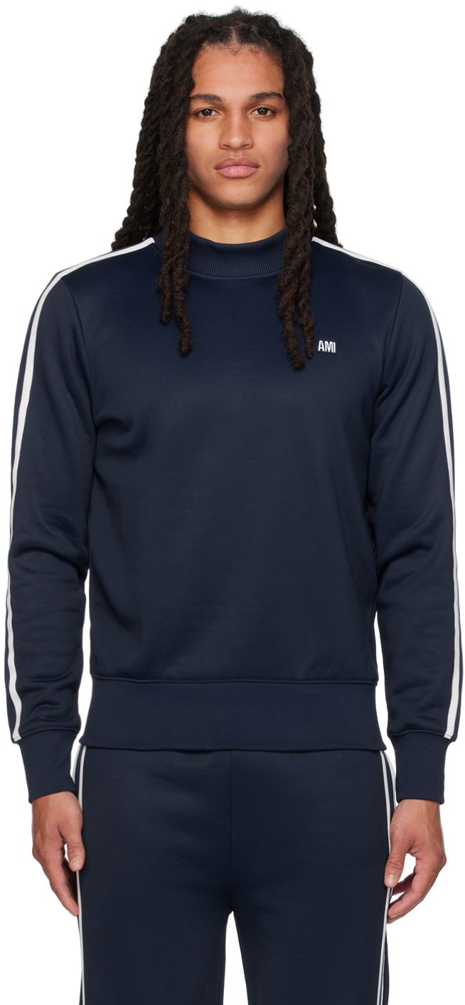 Mikina AMI SSENSE x Sweatshirt Navy | SPHSW018.JE0005.4003, 0