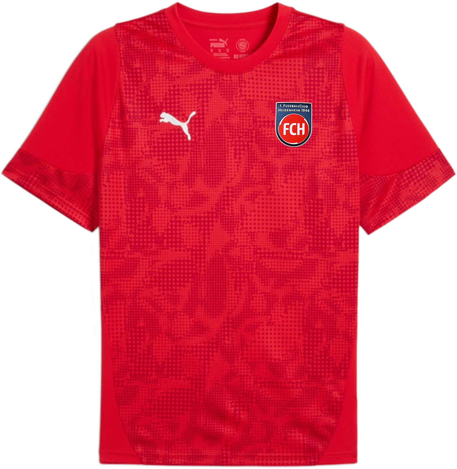 Dres Puma 1.FC Heidenheim Patterned Short Sleeve Training Shirt Červená | 5fch659167-01, 1