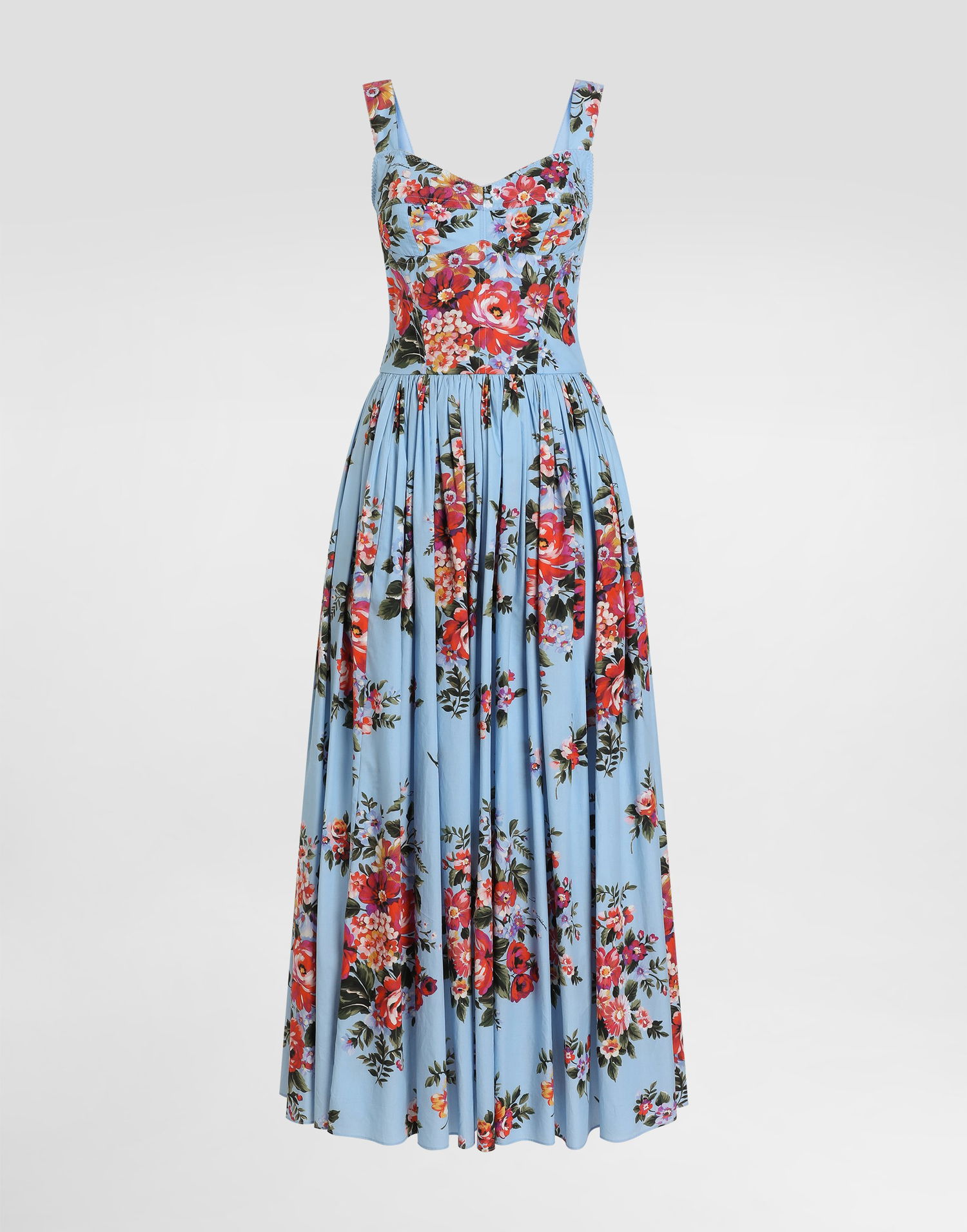 Šaty Dolce & Gabbana Dolce & Gabbana Flower Bouquet-print Pleated Maxi Dress Rôznofarebný | F6TTHTHS5UUHC5ZO, 0