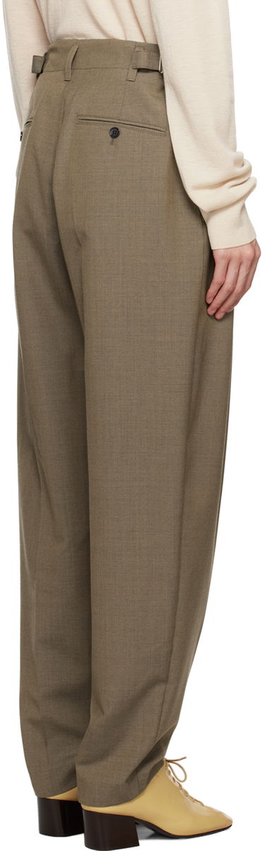 Nohavice LEMAIRE Pleated Tapered Trousers Zelené | PA1042 LF414, 2