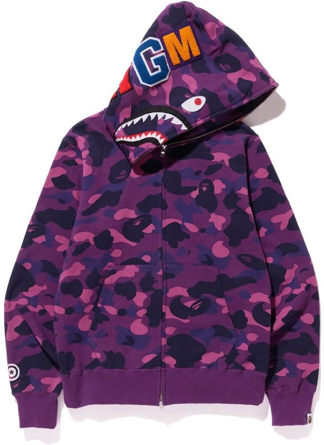 Color Camo Shark Full Zip Hoodie