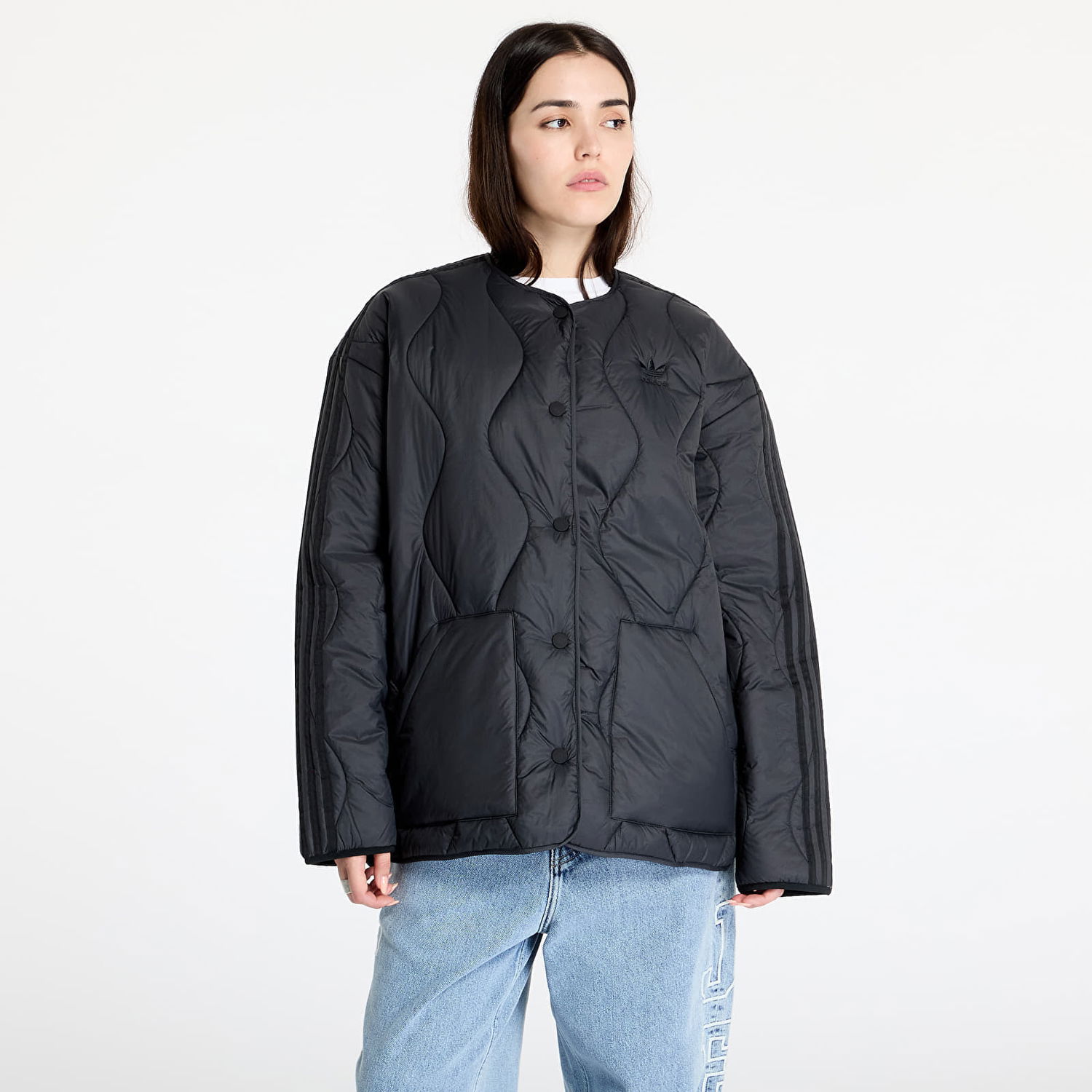 Bunda adidas Originals Quilted Liner Jacket Black Čierna | JJ4353, 0