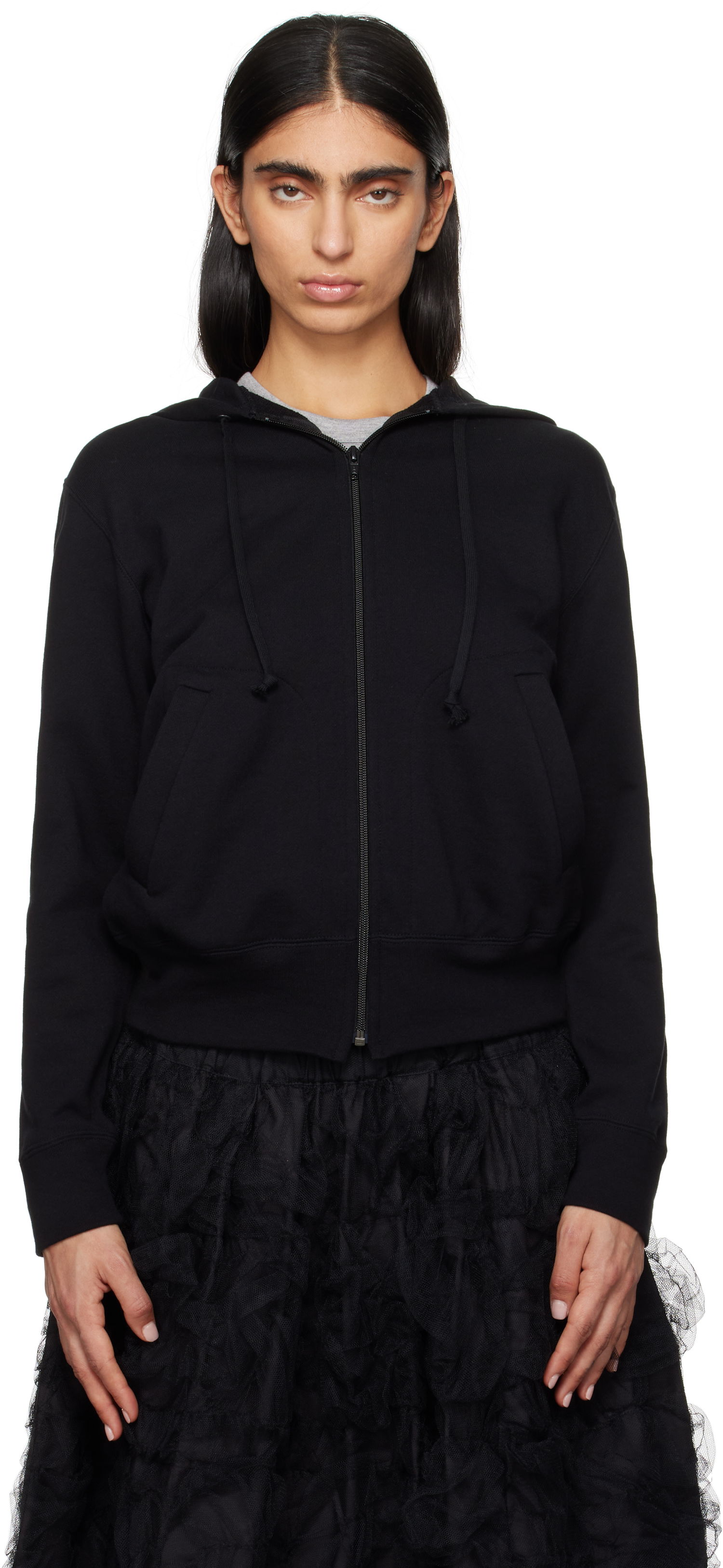 Mikina Comme des Garçons 'Heart On Back' Zip Hoodie Čierna | T342, 0