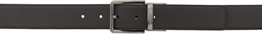 Opasok ZEGNA Reversible Leather Belt Čierna | LHACR-B022UZ, 0