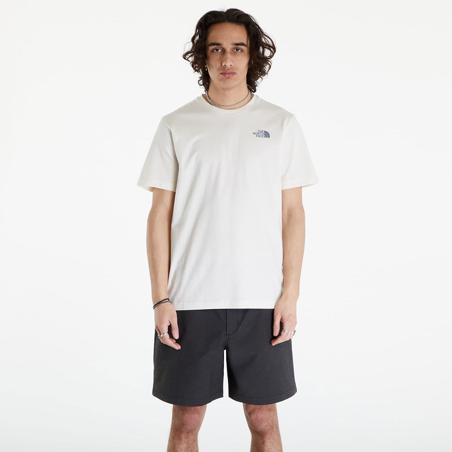 Tričko The North Face S/S Redbox Tee White Dune/ Blue Biela | NF0A87NPY1I1, 0