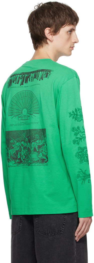 Tričko Études Graphic Print Long Sleeve T-Shirt Zelené | H23MC172A01036, 2