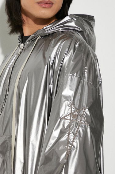 Vetrovka Rick Owens Rick Owens x Champion Jumbo Jason Oversize Hooded Jacket Metalická | CM01D0464, 5