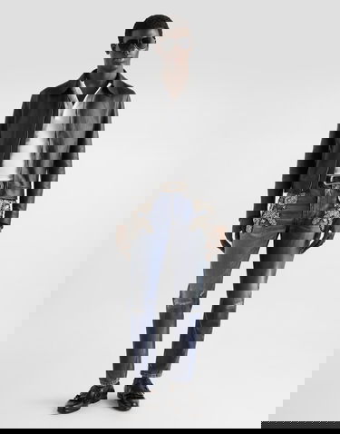 Džínsy Dolce & Gabbana Embellished Distressed Denim Jeans 52 Modrá | GYJDAZG8OK1S9001, 1