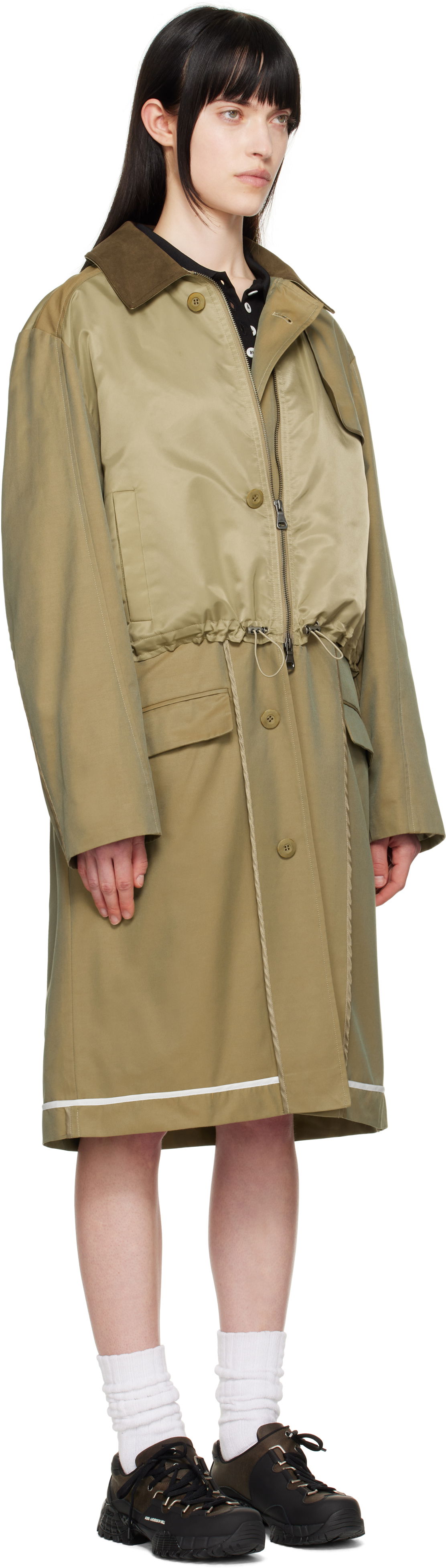 Trenčkot Andersson Bell Andersson Bell Bomber Mix Trench Coat Zelené | awa677m, 1