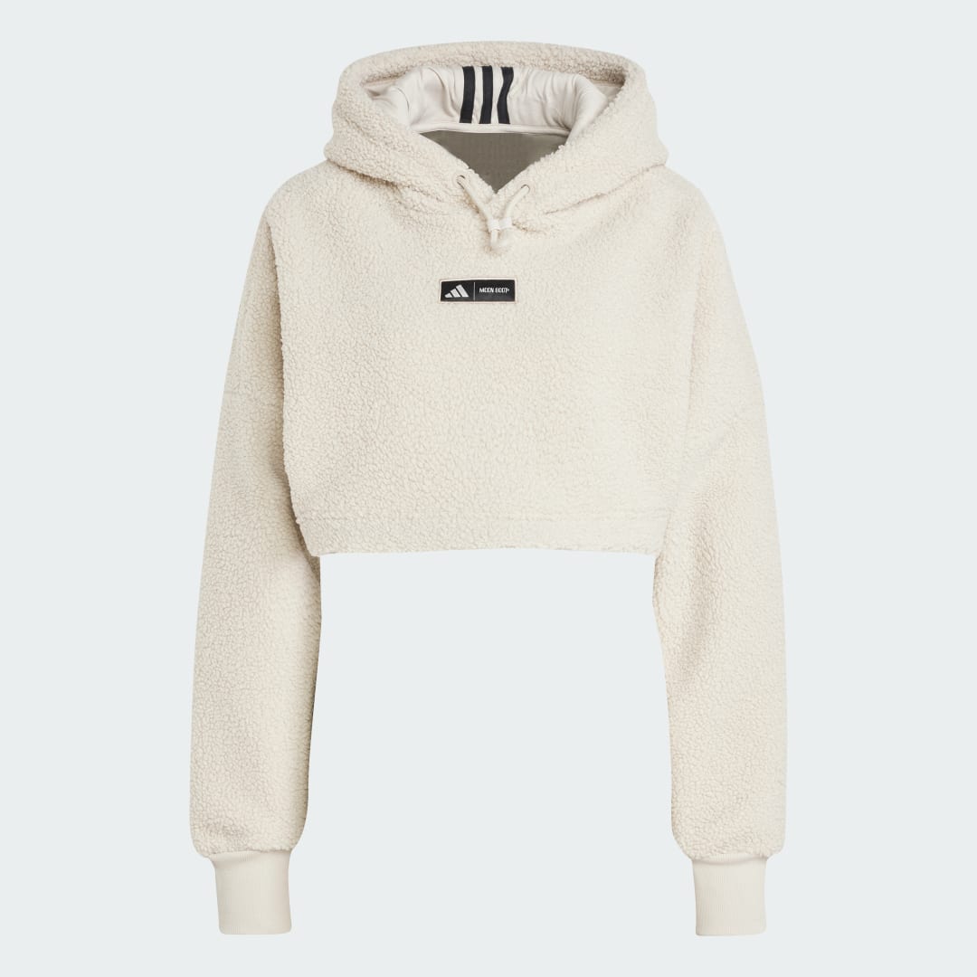 MOON BOOT Cropped Fleece Hoodie