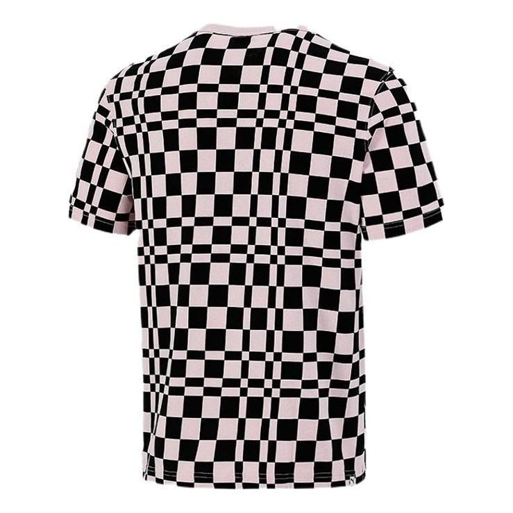 Tričko Puma PUMA Downtown Check All-Over-Print T-Shirt Ružová | 533033-36