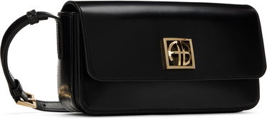 Taška cez rameno Anine Bing Black Leather Crossbody Bag with Logo Plaque Čierna | A-13-10242-050, 1