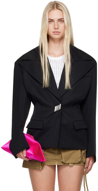 Bunda The Attico Attico Single-Breasted Blazer Čierna | 247WCG63 W046, 0