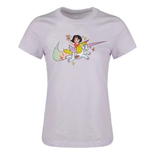 Tričko Nike Nike Cartoon Short Sleeve T-Shirt Fialová | CW6758-571