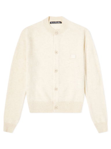 Sveter Acne Studios Keva Slim Face Cardigan Oatmeal Melange Béžová | A60280-633