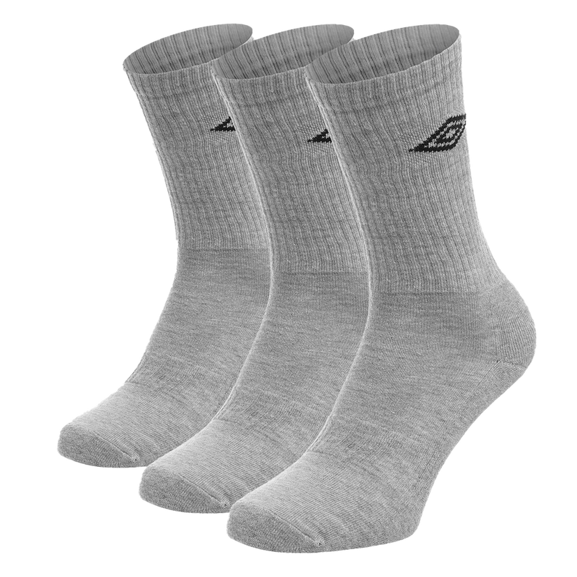Ponožky Umbro Crew Socks Triple Pack Šedá | UME241U104-3A