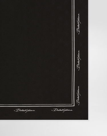 Šál Dolce & Gabbana Dolce & Gabbana Silk Scarf With Logo Print Čierna | GQ348EG0WT8HN9MA, 3