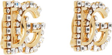 Náušnice Dolce & Gabbana Dolce&Gabbana 'DG' Crystal Logo Clip-On Earrings Metalická | WER2L4 W1111, 1