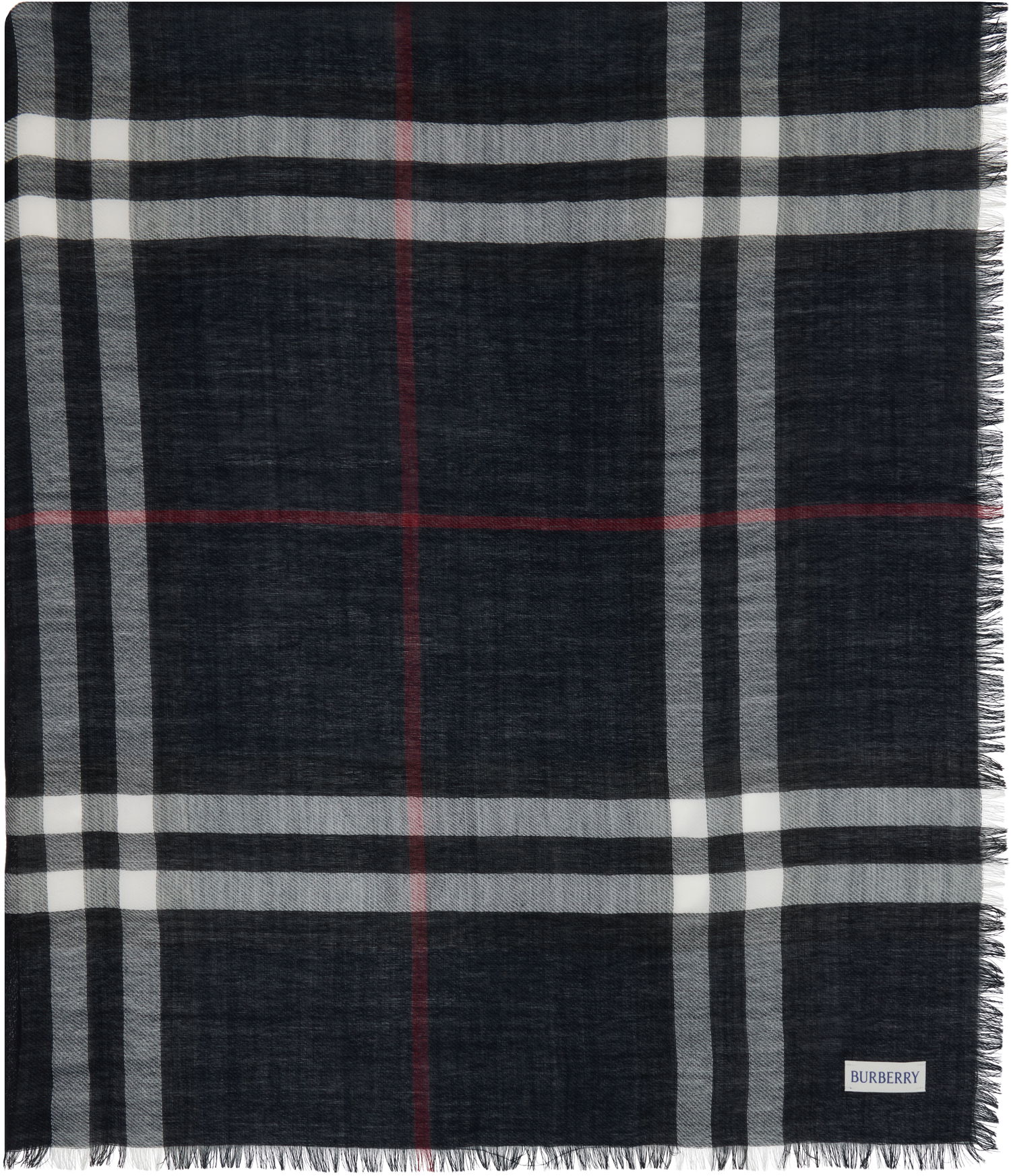 Šál Burberry Burberry Wide Check Wool Scarf Navy | 8110470, 0