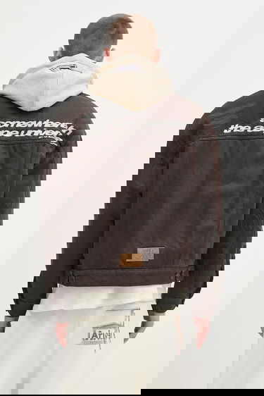 Bunda AAPE by A Bathing Ape AAPE Main Denim Hooded Jacket Hnedá | AAPJKM7679XAN, 2