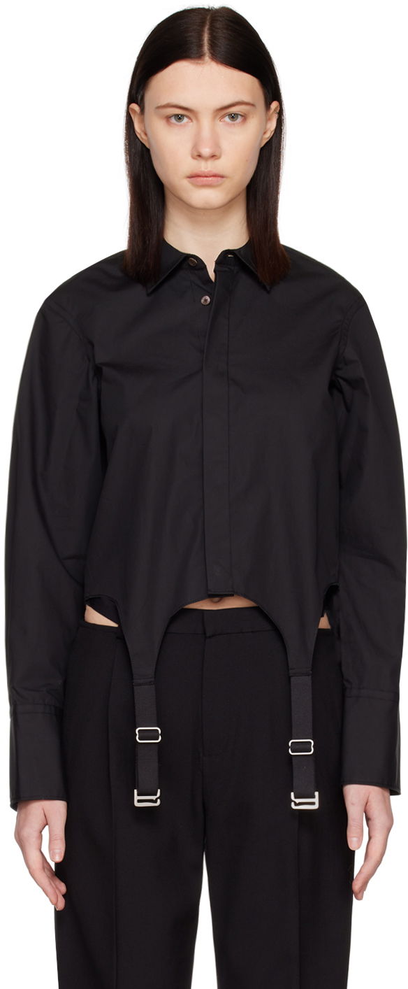 Košeľa Dion Lee Garter Crop Shirt Čierna | C5029R23, 0