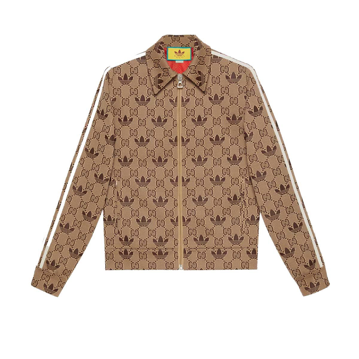 Bunda Gucci GG x adidas Trefoil Zip Jacket Béžová | 722998 XJE1O 9742, 0