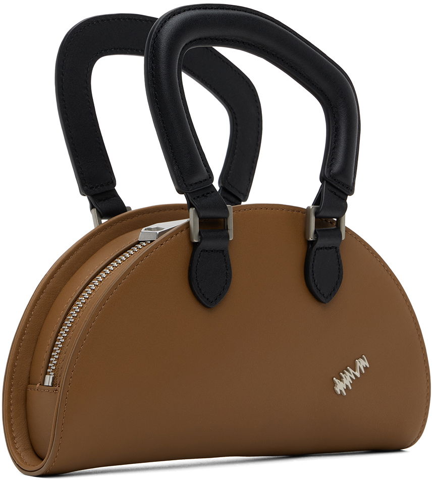 Half Moon Shape Leather Pouch Bag