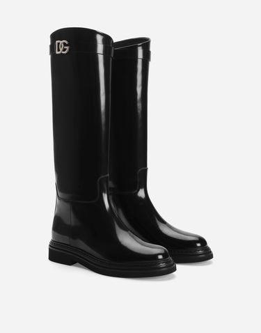 Doplnky Dolce & Gabbana Dolce & Gabbana Calfskin Knee-High Boots Čierna | CU1141A518580999, 1