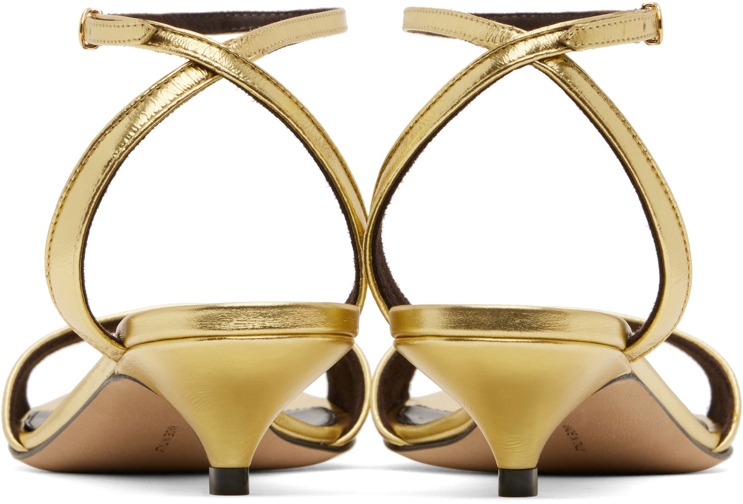 Doplnky The Row The Row Vika Ankle Strap Kitten Heel Sandals Metalická | F1583-M39, 1