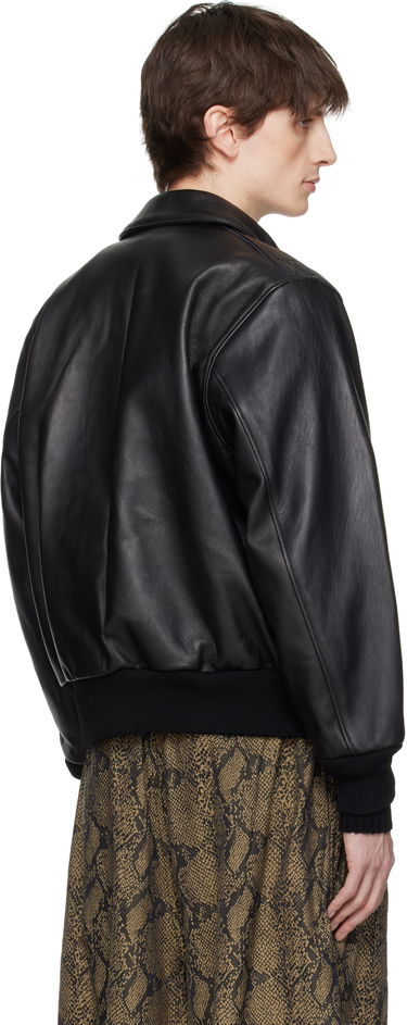 Bomber bunda WACKO MARIA WACKO MARIA A-2 Leather Flight Jacket Čierna | 25SS-WMO-BL04, 2