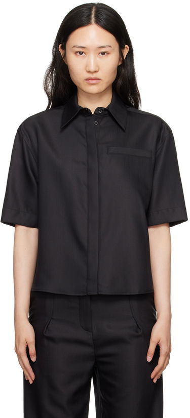 Košeľa Loulou de Saison Loulou de Saison Idana Short Sleeve Shirt Čierna | IDANA, 0