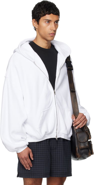 Mikina Alexander Wang Alexander Wang Zip Hoodie Biela | UCC3252065, 1