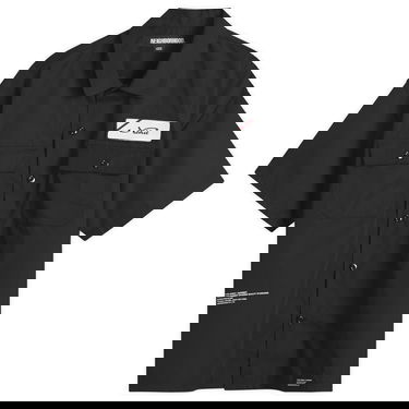 Košeľa Neighborhood Neighborhood Classic Short Sleeve Work Shirt, Size Large Čierna | 251TSNH-SHM02-BLK, 1