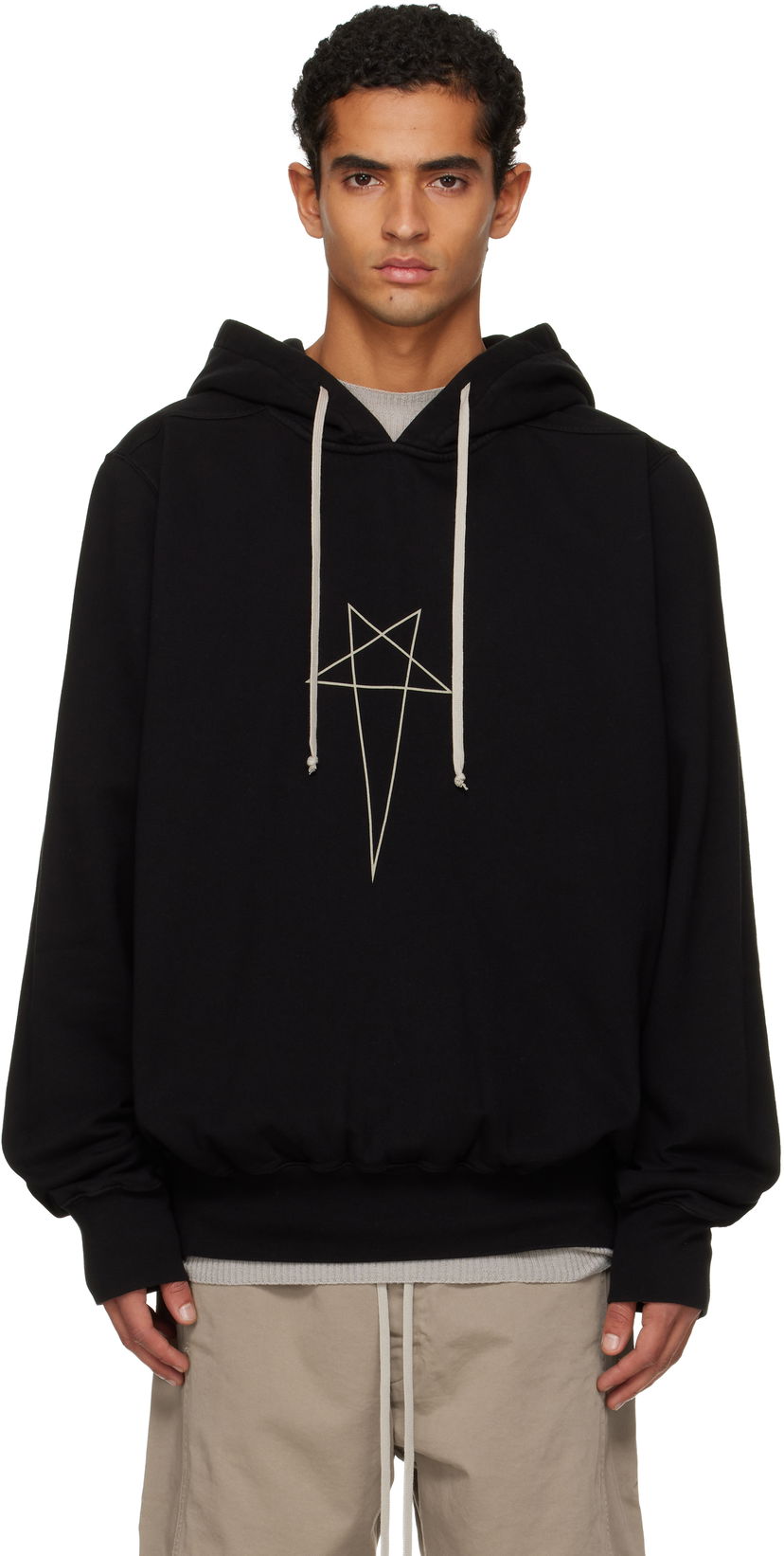 Mikina Rick Owens DRKSHDW Penta Oversized Hoodie Čierna | DU02E7262 FEP3P
