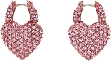 Náušnice Balenciaga Balenciaga Minnie Heart Crystal Earrings Ružová | 811879 TZ63V, 0