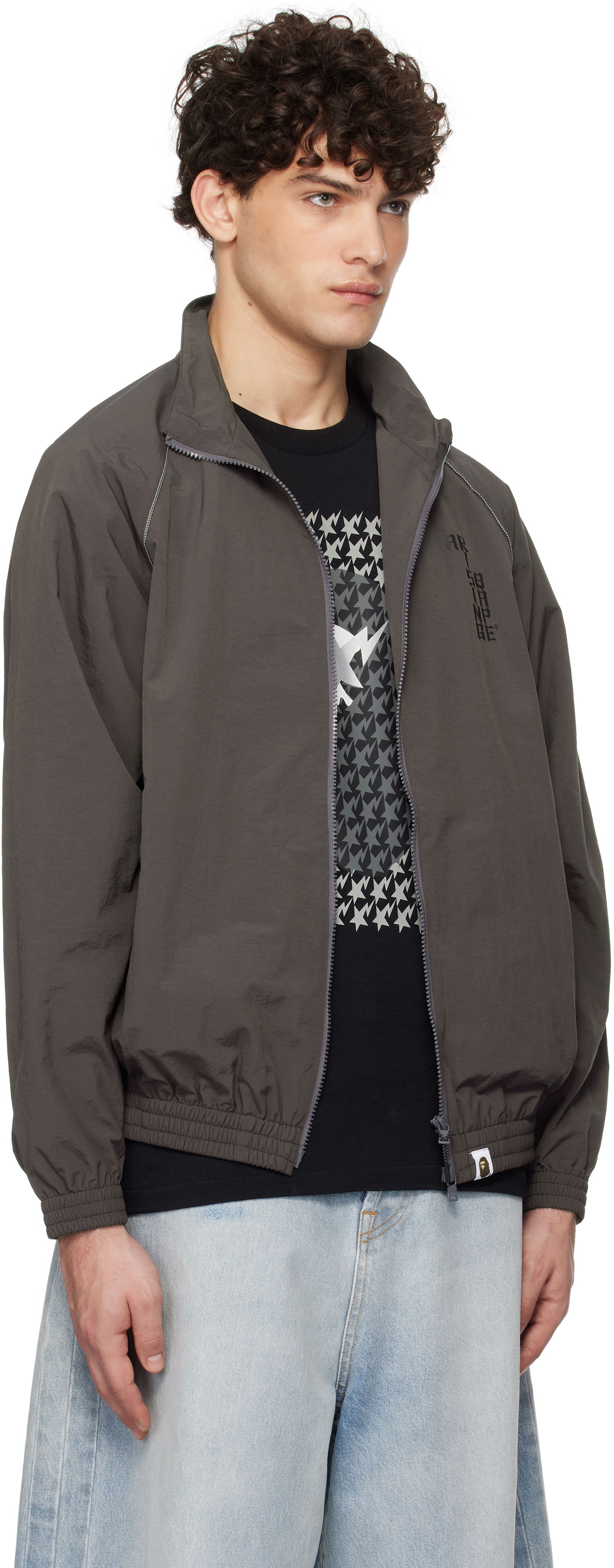 Vetrovka BAPE Tiger & Dragon Track Jacket Šedá | 001LJK701002L, 1