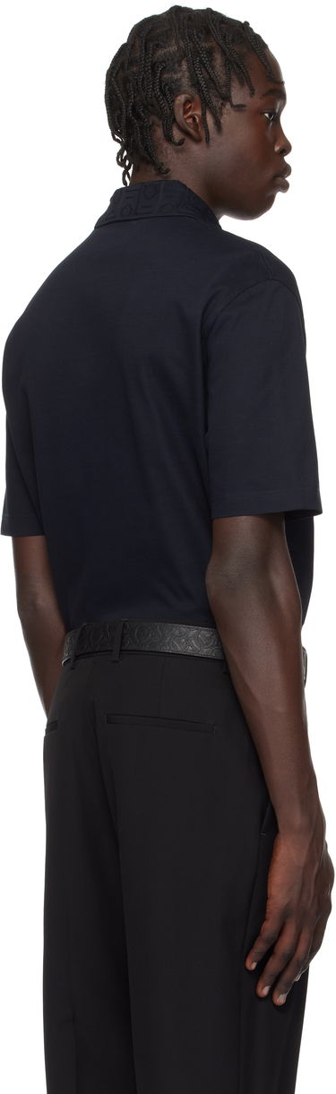 Polo tričko FERRAGAMO Salvatore Ferragamo Jacquard Pocket Polo Navy | 781014, 2