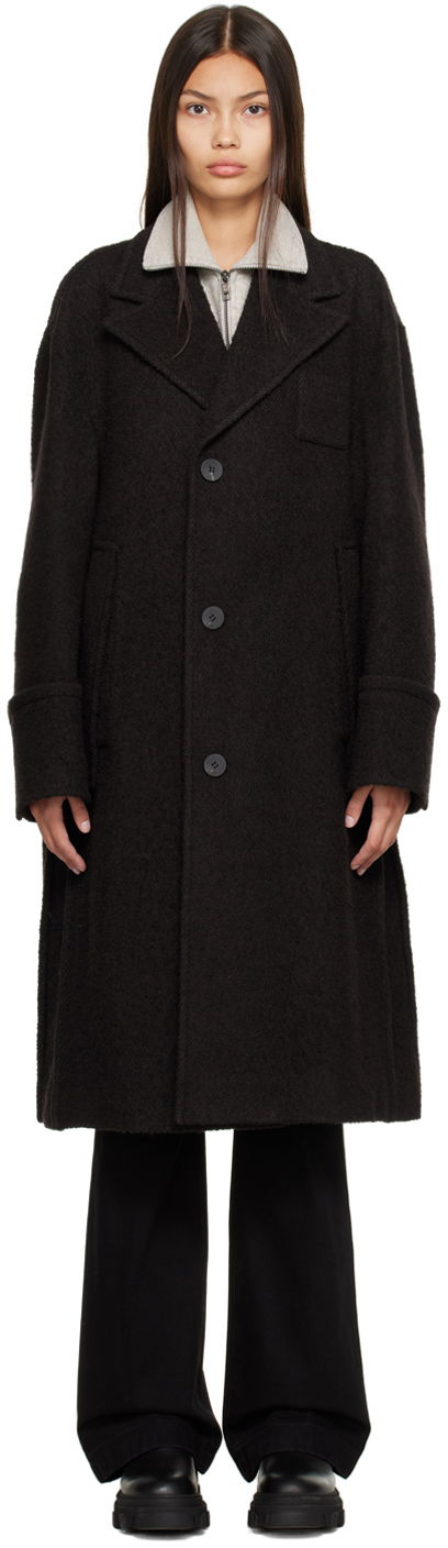 Kabáty WOOYOUNGMI WOOYOUNGMI Single Breasted Coat Čierna | W223HC06, 0